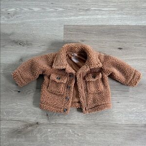 Cozy Tan Kids Sherpa Jacket